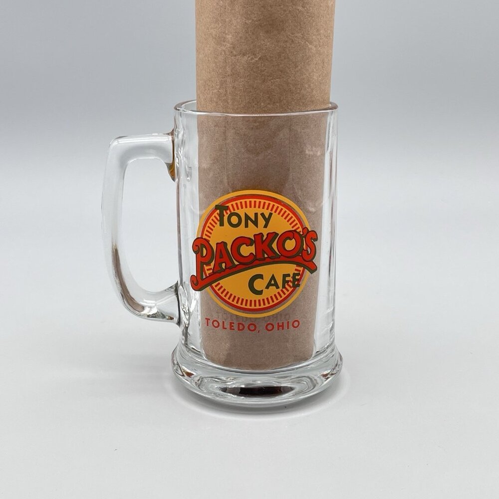 Tony Packos Cafe Toledo Ohio 5.5" Handled Weighted Bottom Drink Mug Souvenir